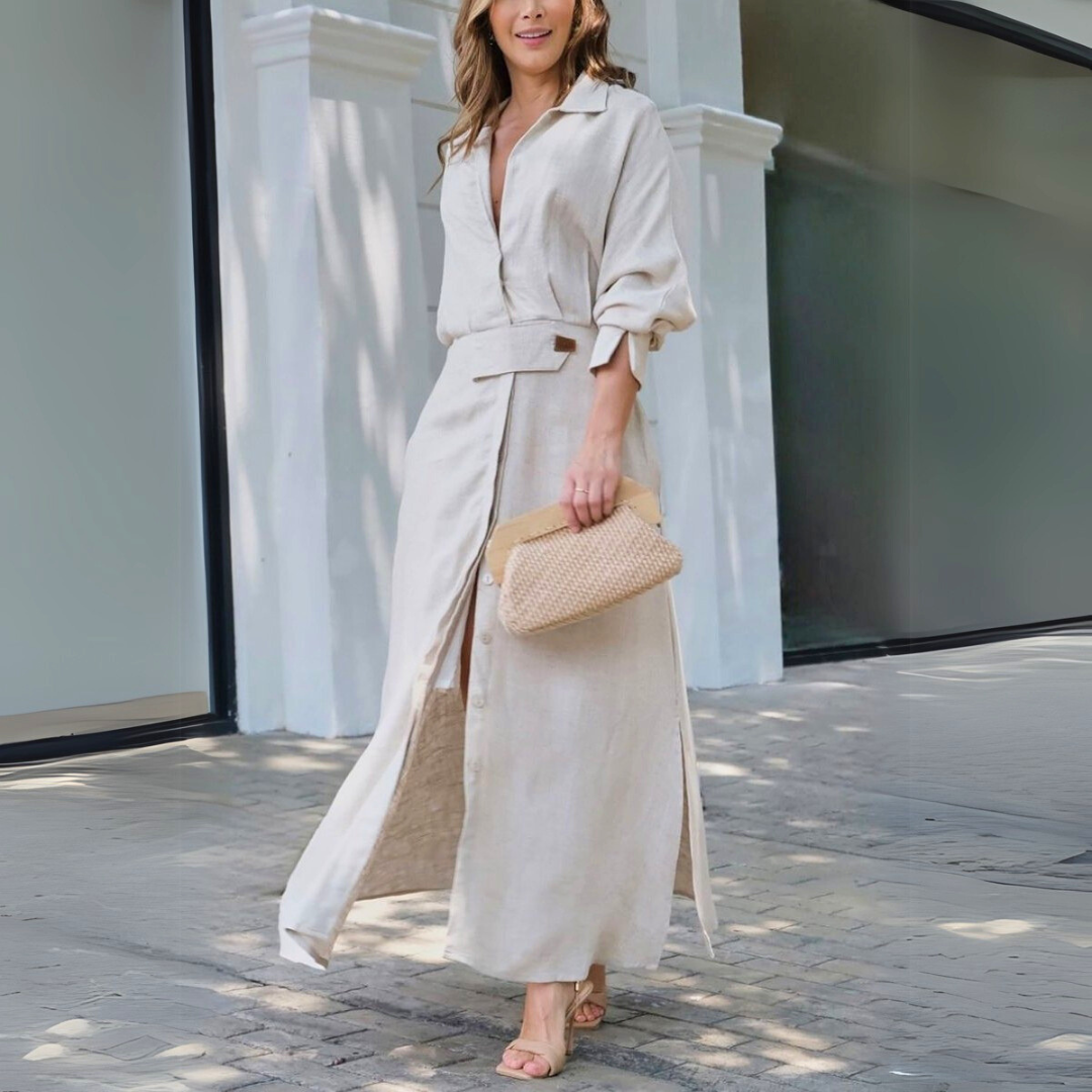 Jeanette™ | Vestido Largo Elegante con Escote en V